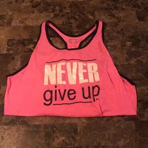 A pink workout shirt